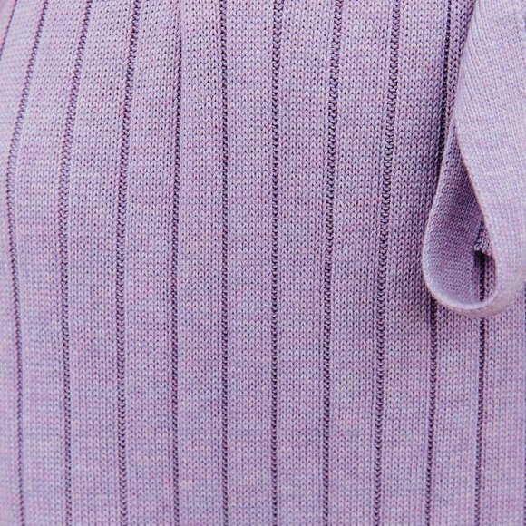 LAST ONE - JANE RIBBED KNIT MIDI DRESS - LAVENDER - Picture 2 of 8
